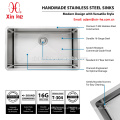 North America Hot Sale 32 Inch Undermount Single Bowl 16 Gauge Handmade Stainless Steel Kitchen Sink with Grid Optional